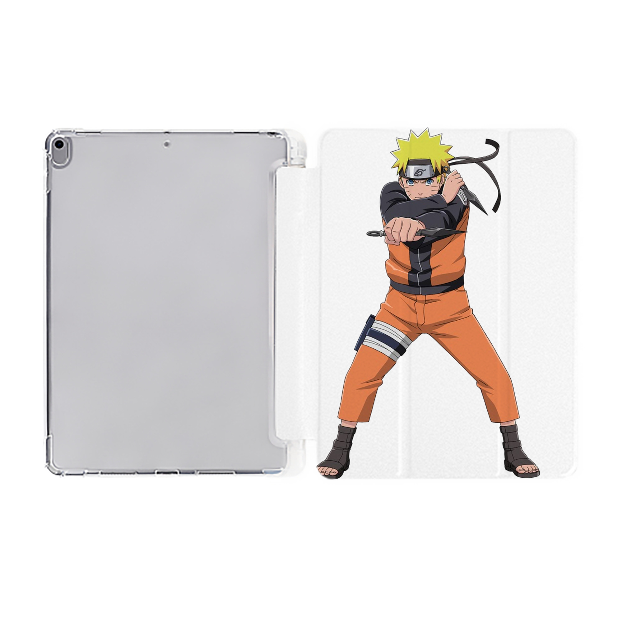 （画像用） NARUTO -ナルト- うずまき ナルト Uzumaki Naruto IPad ケース ペン収納付き 三つ折りスタンド PUレザー×シリコン 対応機種9.5/10.5/10.9インチ
